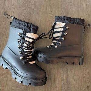 Marc Fisher Black Freely All Weather Waterproof Winter Boots